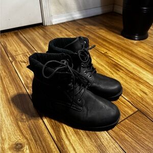 Forever Gray Combat Moto Boots